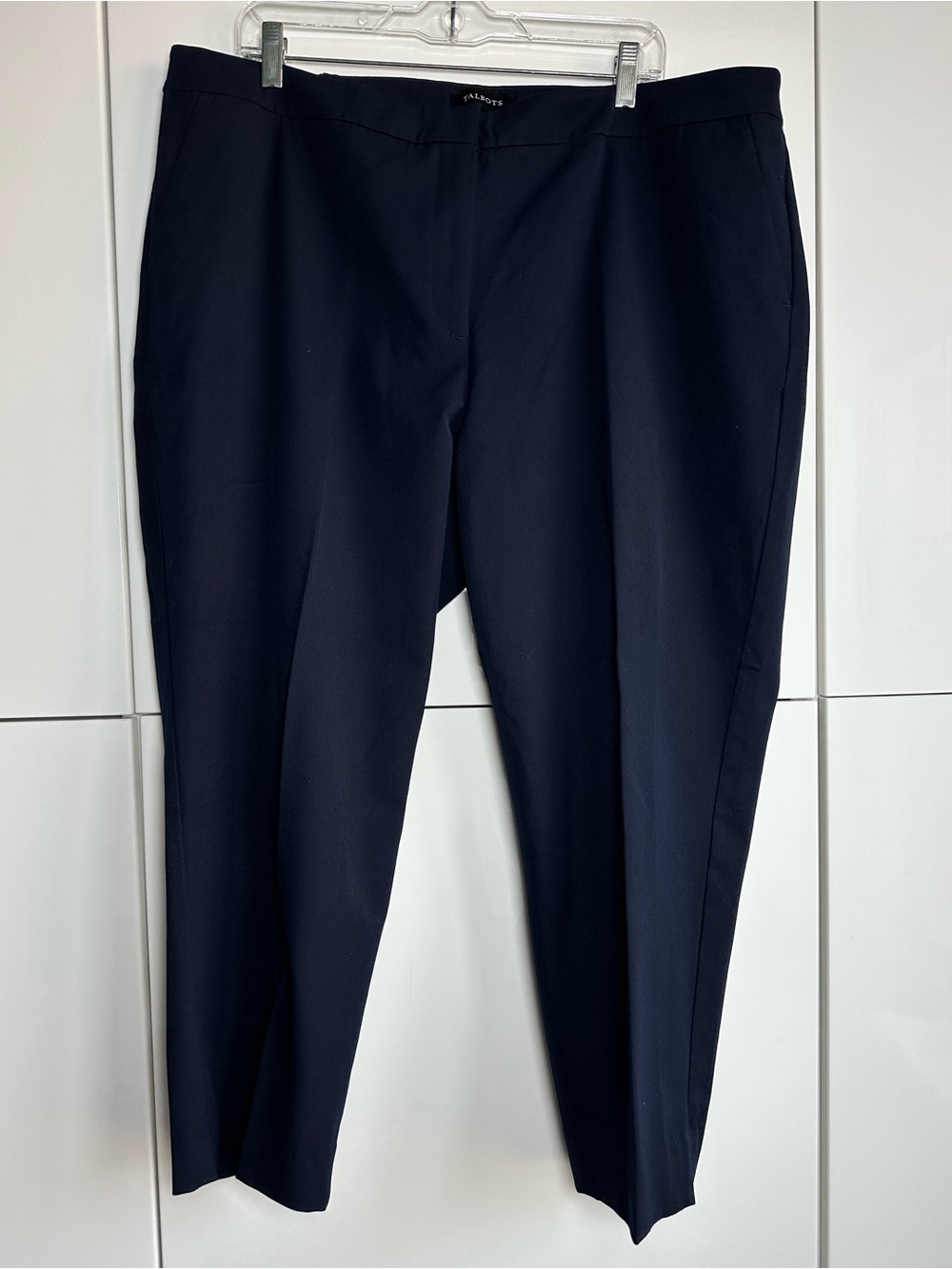 Talbots Hampshire Navy Blue Ankle Pants Women's Size 20 WP Career Trouser